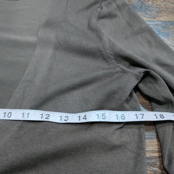 August Silk Brown Cardigan Preppy Sweater M Womens Silk Blend - Picture 6 of 12